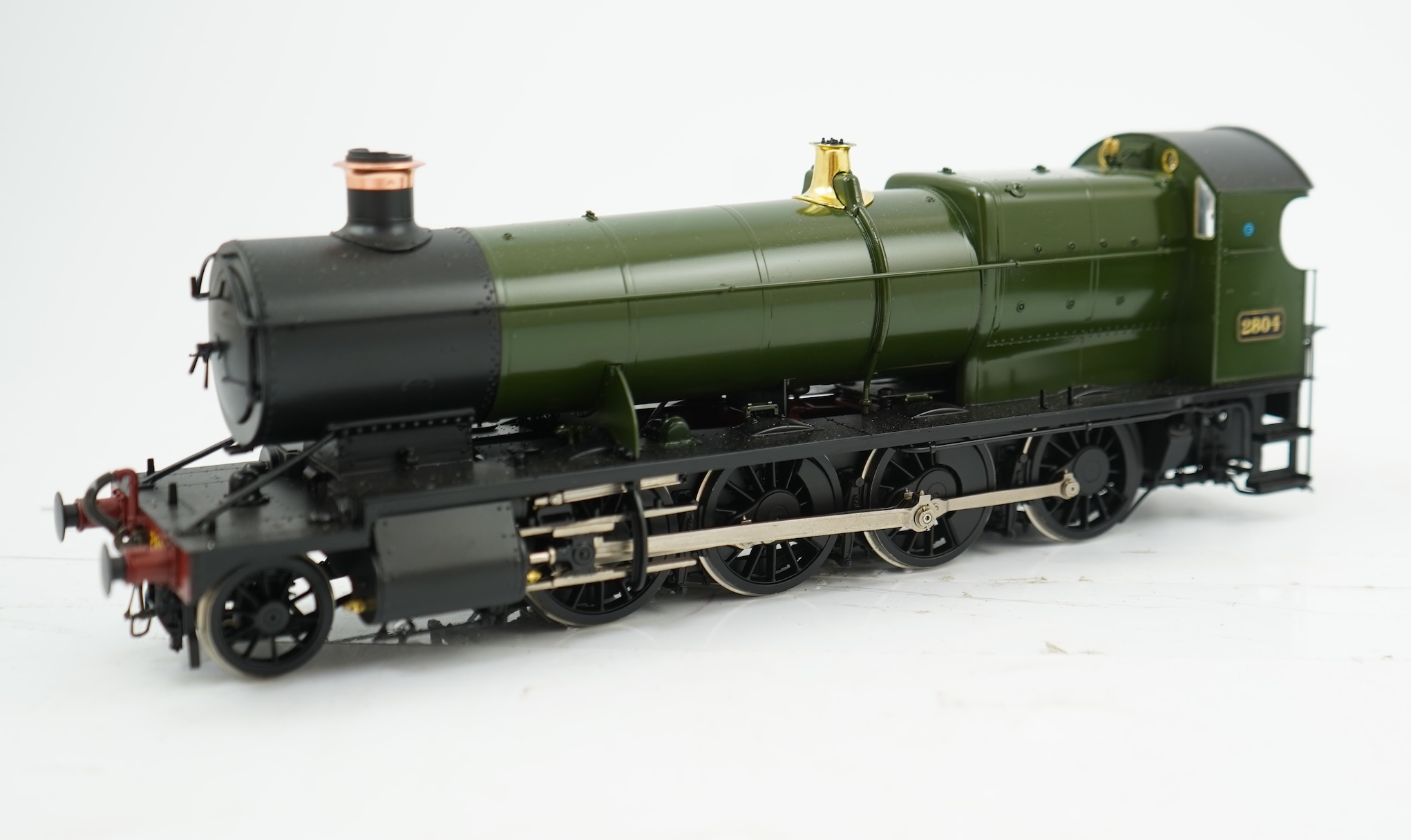 An 0 gauge Masterpiece Models model of GWR Class 28xx, 2804, 2-8-0 tender locomotive, powered for two rail operation, with original box.